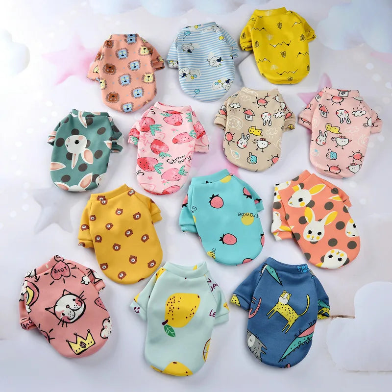 Chihuahua Dog Sweatshirt Puppy Cat Pullover Dogs Small Dog Hoodie Coat Winter Warm Pet Clothes for Bulldog