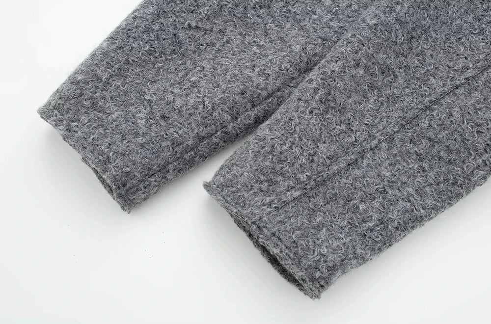 Women Fashion Patch Pockets With Flaps Cropped Jacket Coat Vintage Long Sleeve Front Zipper Female Outerwear Chic Tops