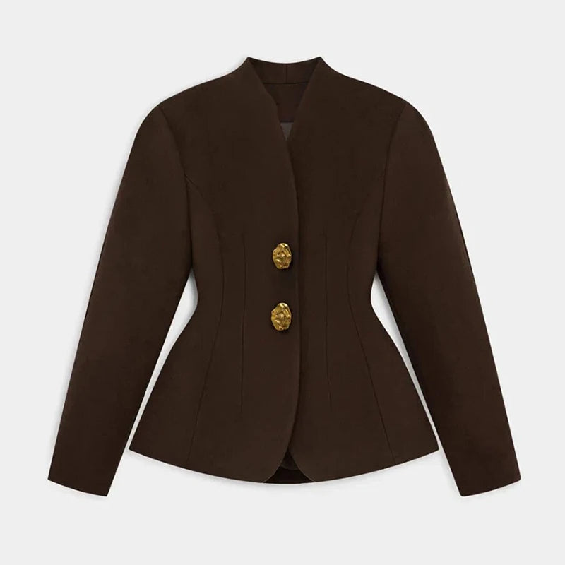 Chic Waist-cinched Blazer Skirt Women Set Elegant Long Sleeve Single Breasted Coat Hip Package Skirts Spring Lady 2 Pieces Sets