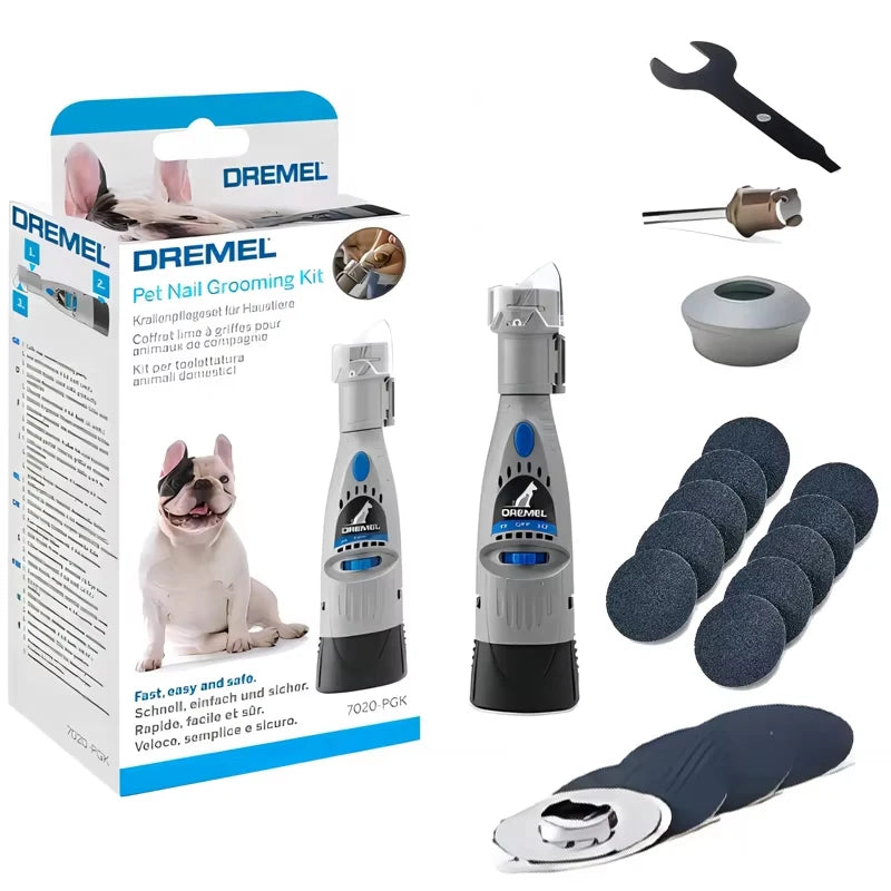 Dremel 7020 PGK Pet Nail Grinder Quiet Electric Dog Nail File Care Set Safety Dog Nail Clippers Trimmers Tools Battery Powered