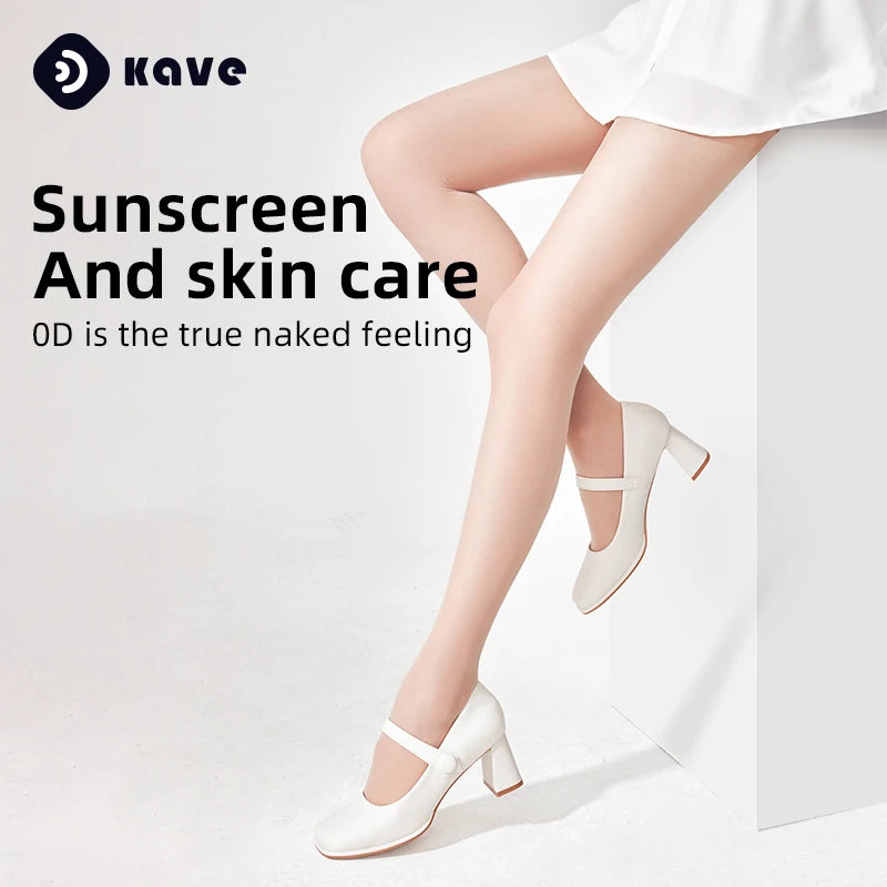 Kave 1/2 Pairs UV Ultra Thin Sunscreen Stockings Women High Waist Elastic Slim Nylon Tights 2026 Nude Sheer Y2k Pantyhose Women