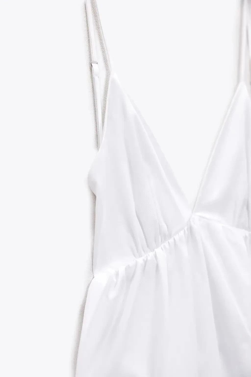 Women's Backless Midi Dress Waistband V Neck Solid Pullover High Waisted Loose Fitting Camisole A-line Skirt New Chic Dress