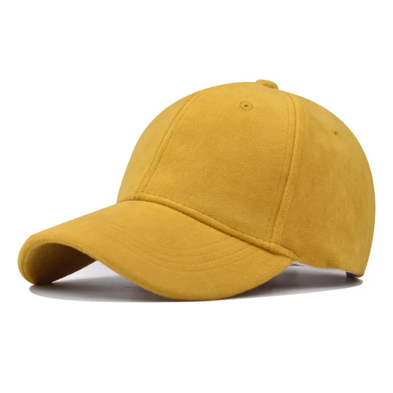 Casual Baseball Caps For Women Men Fashion Suede Hat Autumn Winter Outdoor Sun Caps Snapback Hats Unisex Solid Color Hip Hop Hat