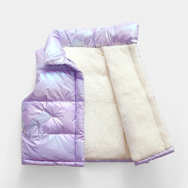 2023 Autumn Children Warm Thicken Vest Baby Cotton Waistcoat Kids Outerwear Coat Children Clothing Boys Girls Brand Jackets Vest