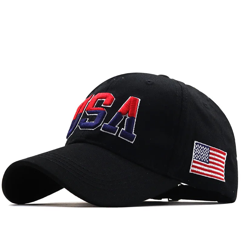 New Brand USA Flag Baseball Cap For Men Women Cotton Snapback Hat Unisex America Embroidery Hip Hop Caps Gorras Pet