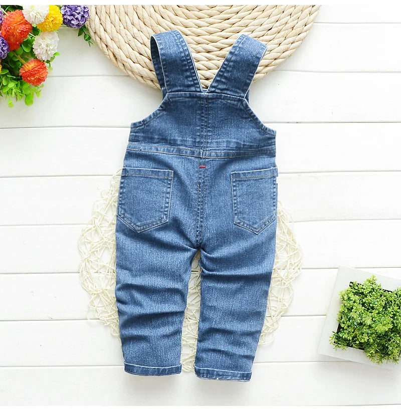 IENENS Boy Girl Overalls Toddler Clothes Child Jumpsuit Infant Denim Dungarees 1 2 3 4 Years Spring Autumn Baby Soft Jeans