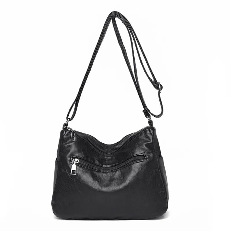 High Quality Women's Soft Leather Shoulder Bags Multi-Layer Classic Crossbody Bag Luxury Designer Handbag and Purse