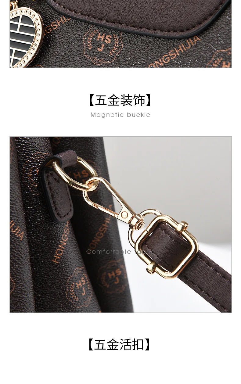 2024 New Women Luxury Handbag Purses Designer Leather Female Shoulder Crossbody Messenger Bags for Female Elegant Tote Sac