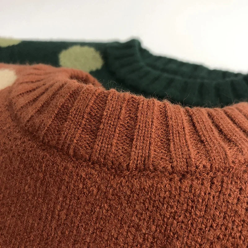 MILANCEL Autumn Winter Vintage Look Kids Boys Sweaters Polka Dot Girls Knitwear Outwear Boys Pullover for 1-6Y