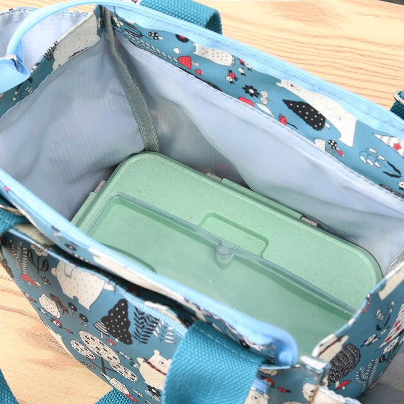 Ms. waterproof crossbody bag fashion large capacity hand carry lunch bag portable zipper bag out shopping shoulder bag