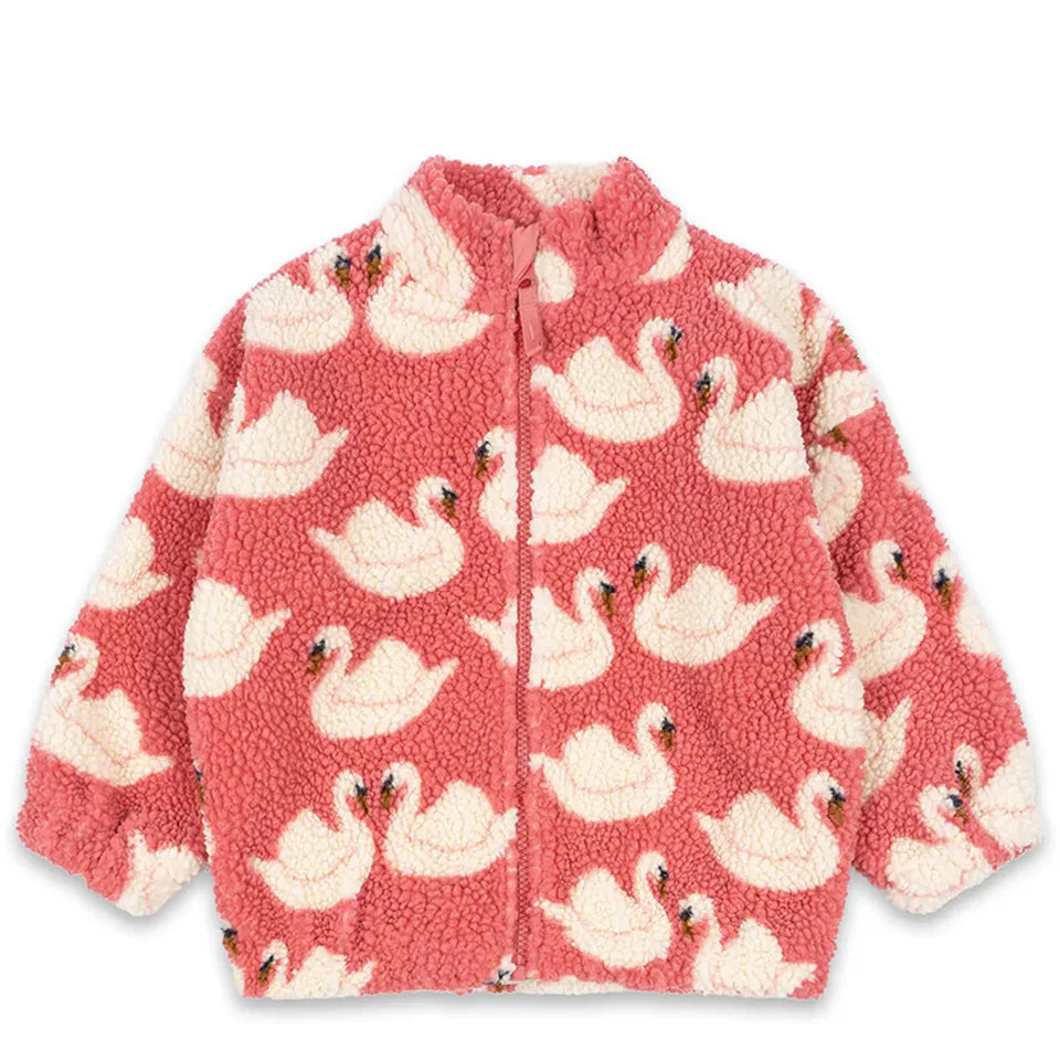 2025 KS Brand Winter Baby Girls Boys Lambswool Cherry Jackets Kids Clothes Boys Sequin Cartoon Outerwear Children's Coats 1-9Yrs