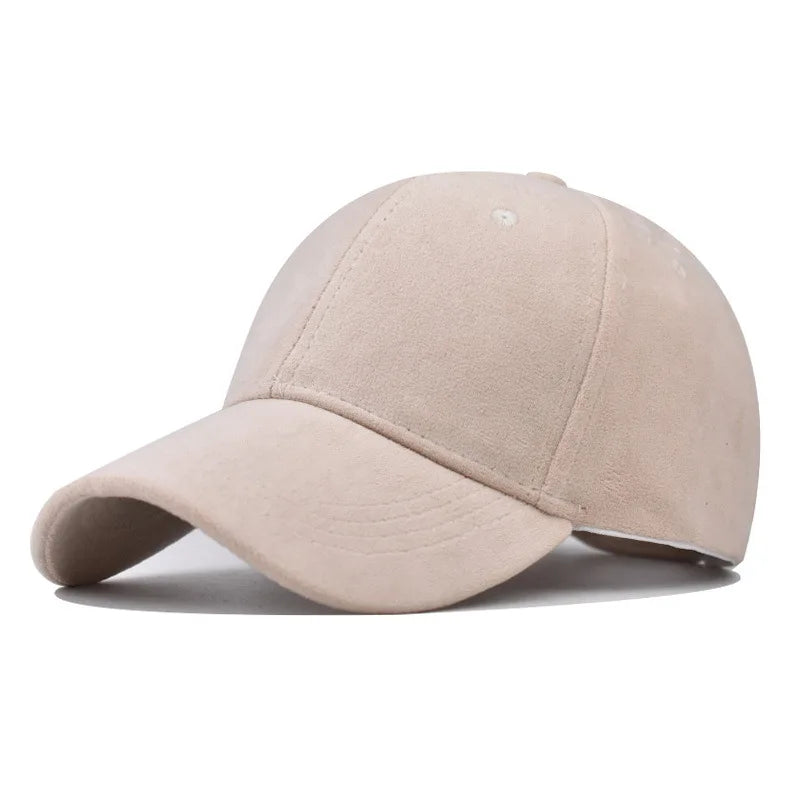 Casual Baseball Caps For Women Men Fashion Suede Hat Autumn Winter Outdoor Sun Caps Snapback Hats Unisex Solid Color Hip Hop Hat