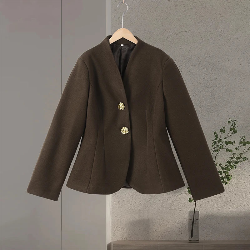 Chic Waist-cinched Blazer Skirt Women Set Elegant Long Sleeve Single Breasted Coat Hip Package Skirts Spring Lady 2 Pieces Sets
