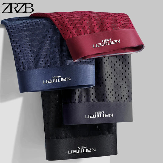 Men Panties Male Underpants Man Pack Shorts Boxers Underwear Slip Homme Calzoncillos Bamboo Hole U Convex Pouch Large Size 5XL