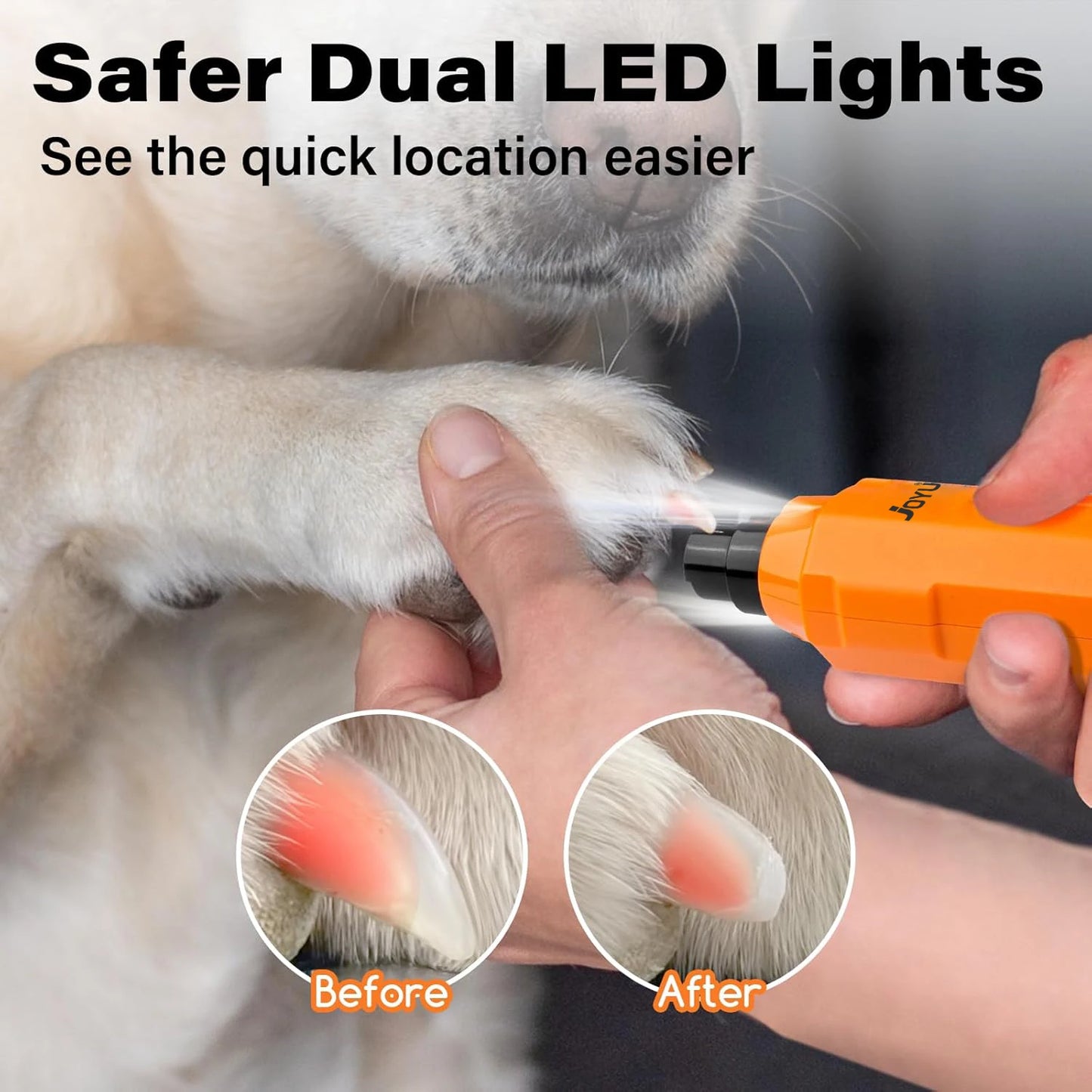6-Speed Dog Nail Grinder  Enhanced Pet Nail Grinder Super Quiet Rechargeable Electric Dog Nail Trimmer Painless paws grooming