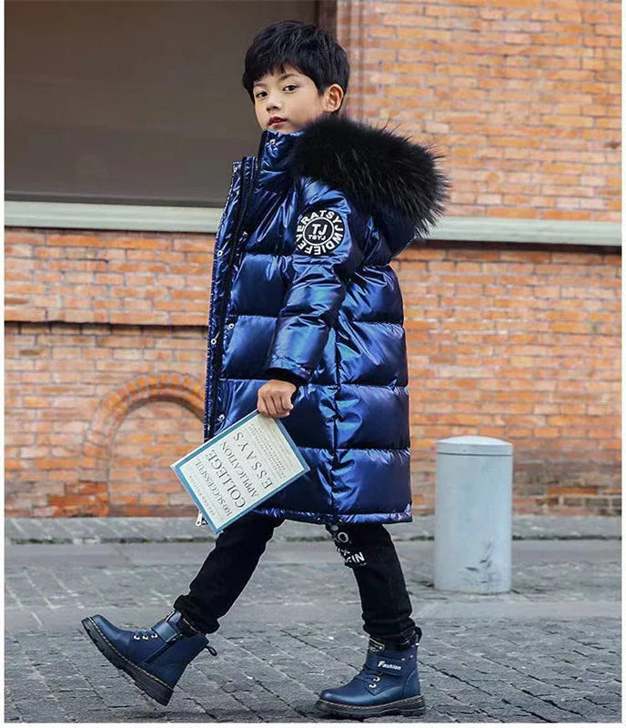 Boys Down Jacket Coat Overcoat Cotton 2023 Lovey Warm Thicken Winter Plus Size Children's Clothing