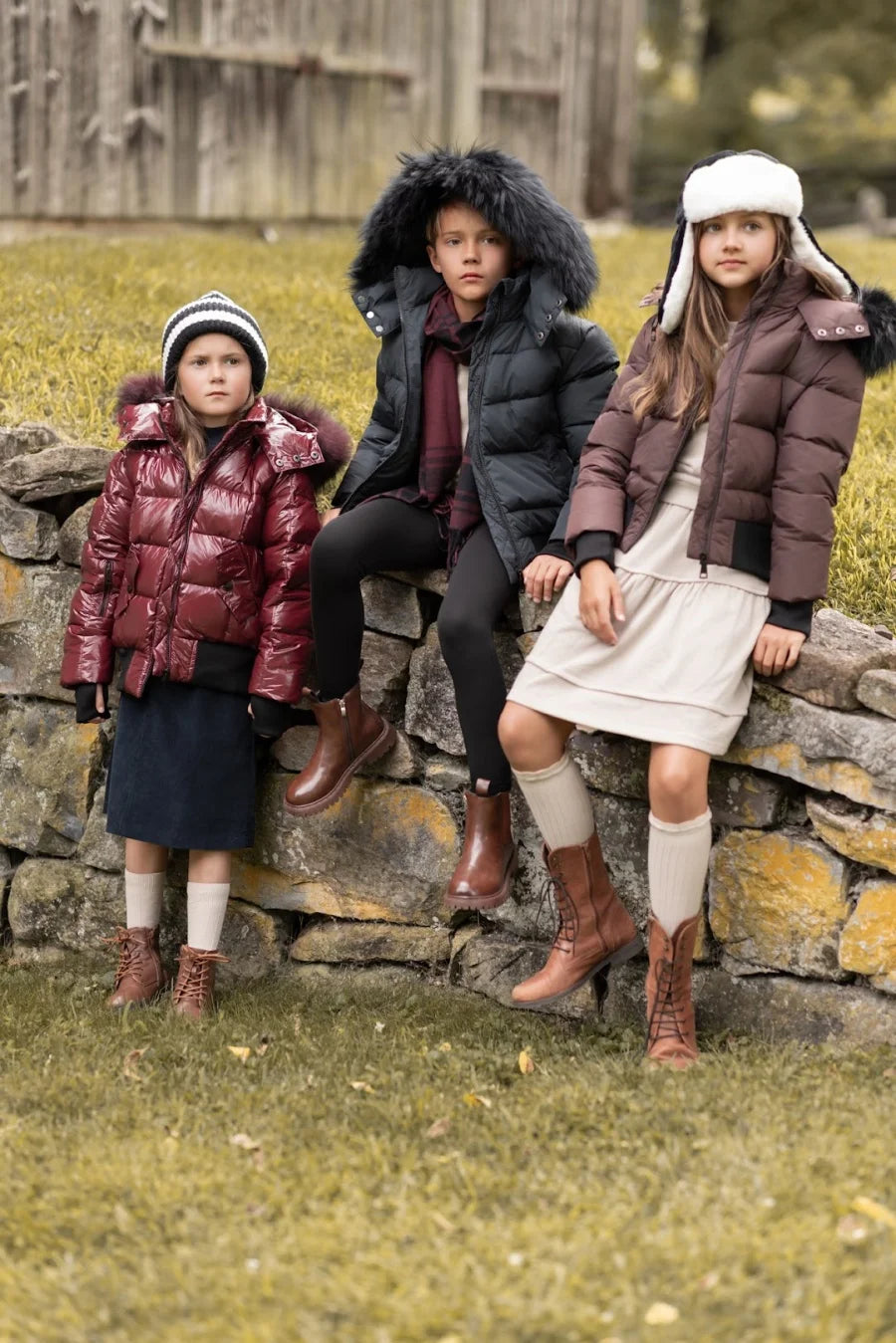 AP 2025 winter children coats waterproof shine fabric and filling  white duck down girls boys outerwear