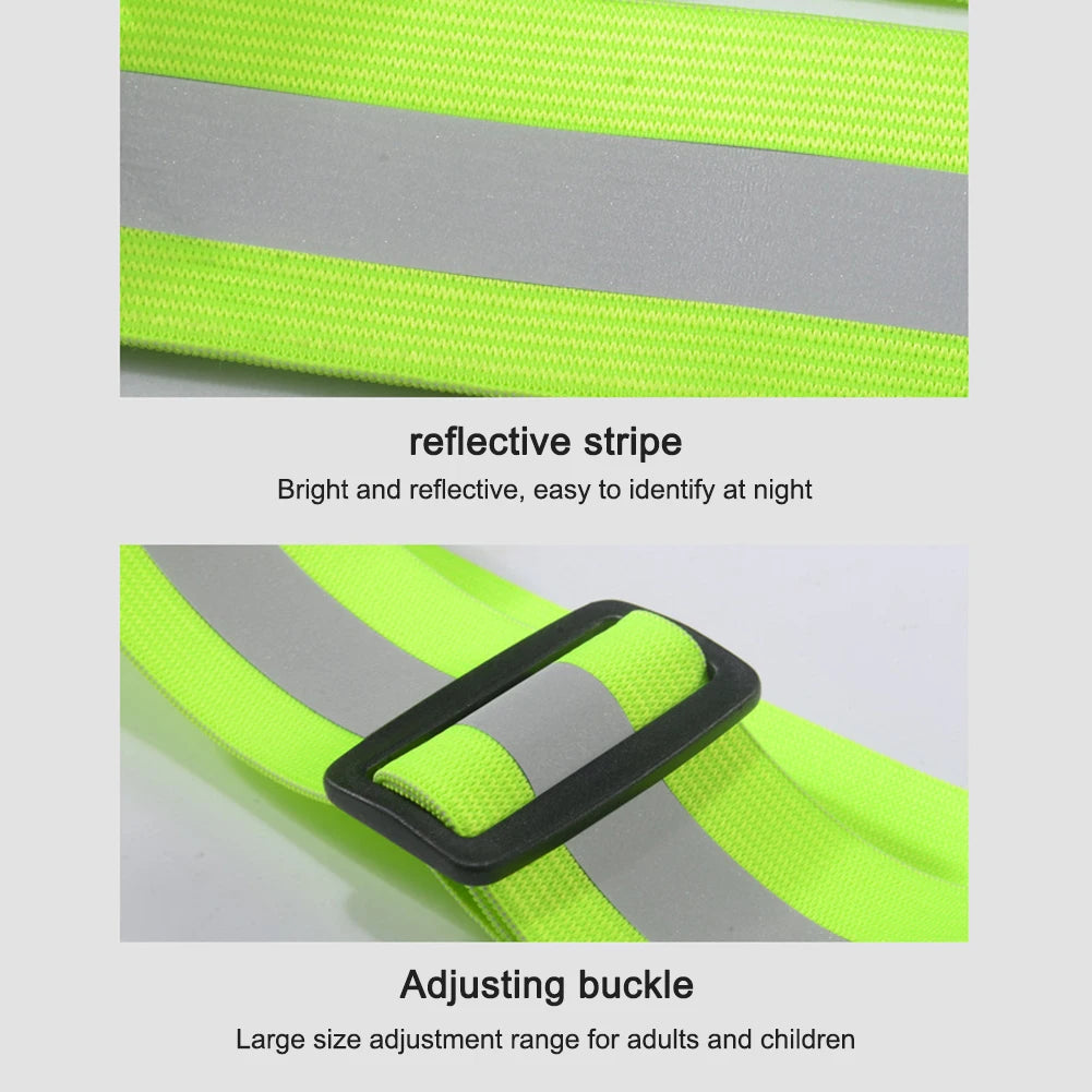 LED Running Vest USB Rechargeable Reflective Cycling Security Vest High Visibility Night Running Riding Clothing for Kids Adults