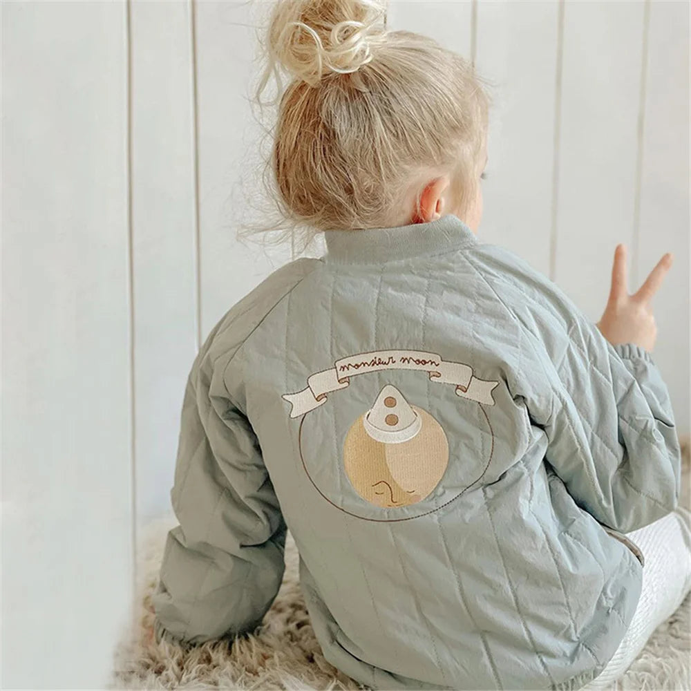 1-6Y Kids Clothing Autumn Thickened Down Cotton Girl Jacket Baby Children Warm Coat Toddler Kids Outwear Children Clothes Winter