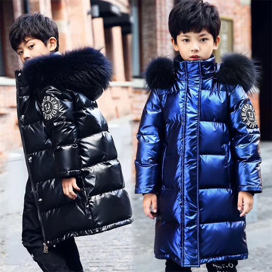 Boys Down Jacket Coat Overcoat Cotton 2023 Lovey Warm Thicken Winter Plus Size Children's Clothing