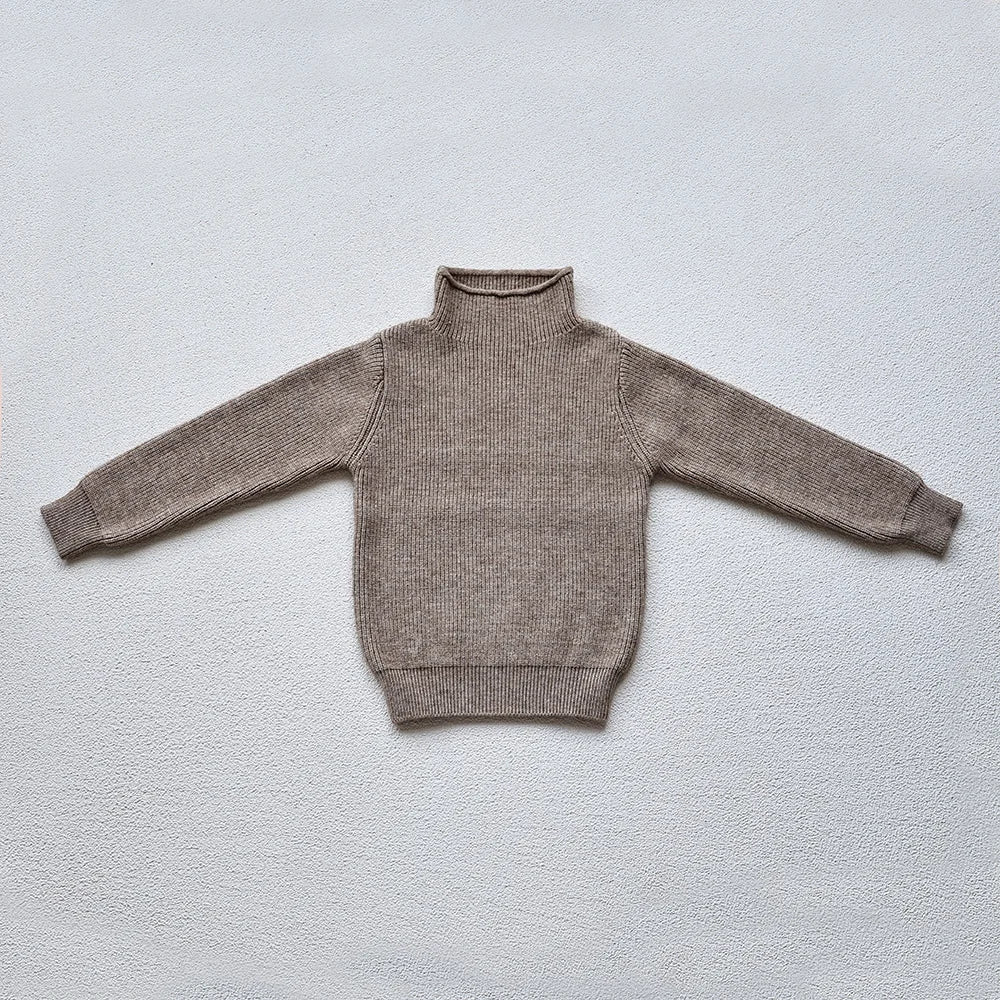 MILANCEL Autumn New Kids Sweaters Turtleneck Boys Pullover Boys Knitwear Girls Base Sweater