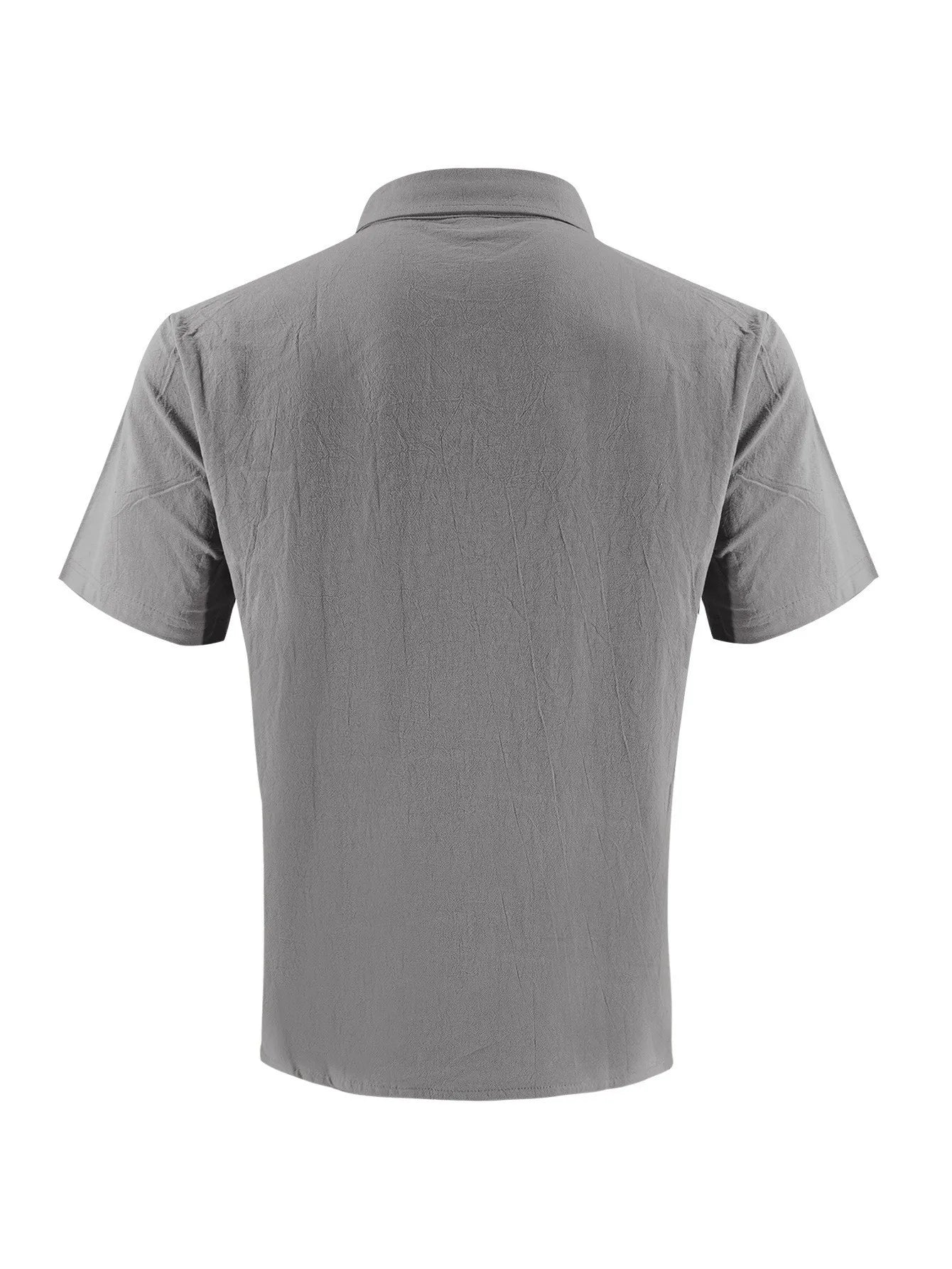 2026 New Men's Linen Casual Shirt Lightweight Breathable Button Down Pocket Design Loose Fit for Summer Outing