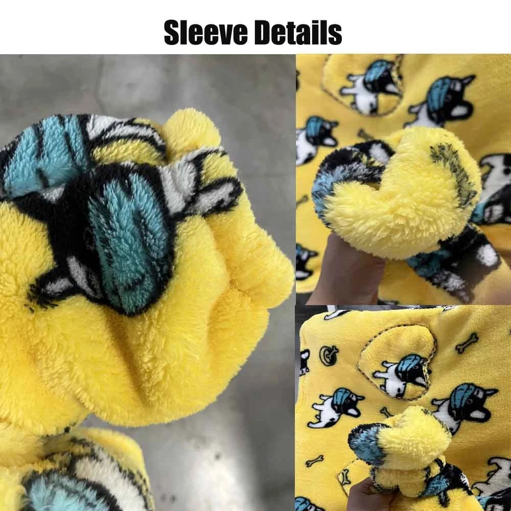 Oversize Winter Sherpa Blanket Plush Polar Fleece Family Matching Hoodie Girl Sweatshirt Homewear Avocado Animal Print Outwear