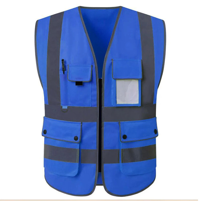Size S-4XL Hi Vis Road Working Vest Outdoor Motorcycle Cycling  Waistcoat Clothing Workwear Jacket