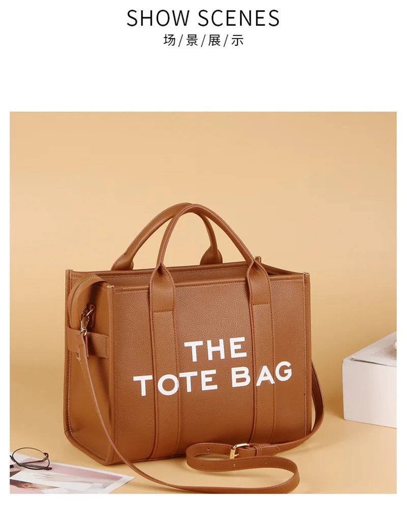 Tote Bag For Women PU Leather Handbag Personality Large Capacity Underarm Shoulder Bags Designer Bag Fashion Crossbody Bag 2024