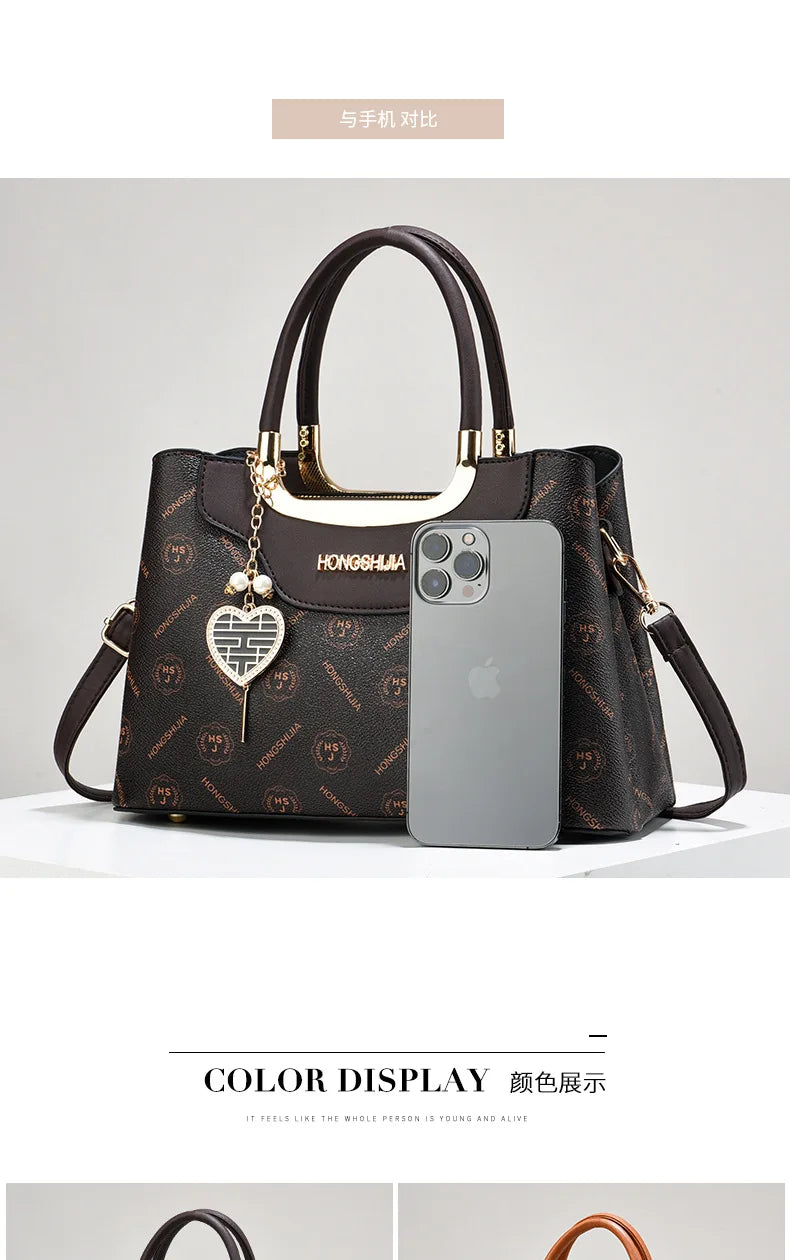 2024 New Women Luxury Handbag Purses Designer Leather Female Shoulder Crossbody Messenger Bags for Female Elegant Tote Sac