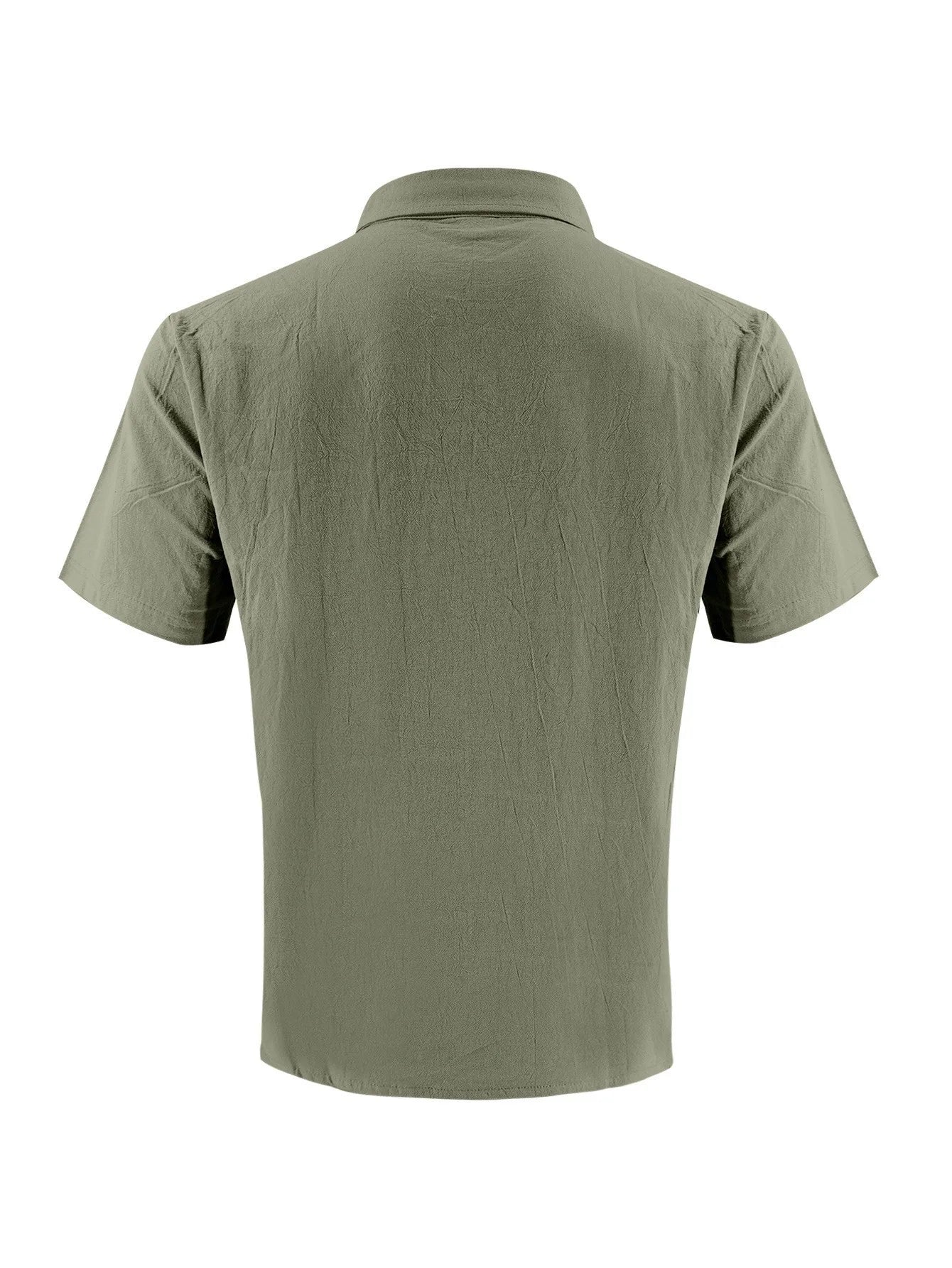 2026 New Men's Linen Casual Shirt Lightweight Breathable Button Down Pocket Design Loose Fit for Summer Outing