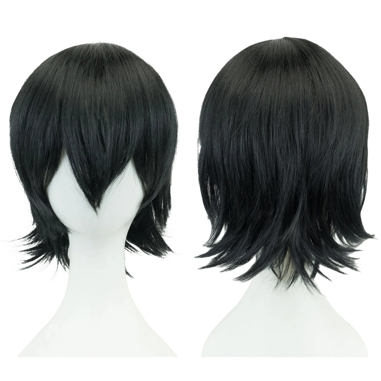 Synthetic Unisex 12 Inches Short Cosplay Hair Party BOB Wigs with Bangs Pink Blonde Orange Halloween Costume Lolita Wig