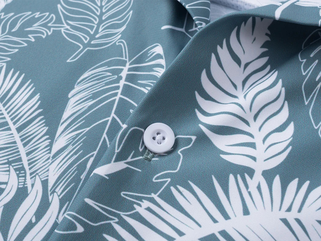 Men’s Hawaiian Shirt Shorts Set 2 Piece Tropical Print Short Sleeve Button Down Breathable Summer Beach Vacation MAGCOMSEN