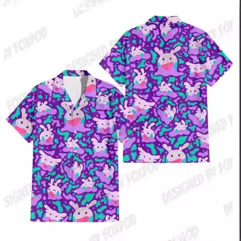 New Men's Hawaii Yellow Shirts Creative Chinese Landscape Painting Short Sleeve Aloha Shirts Cuban Style Summer Plus Size