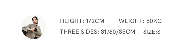 SENTUBILA 100% Wool Coats For Women Winter Jackets 2025 Stand Turtleneck Double Sided Short Outerwears Female Clothes W44O56626