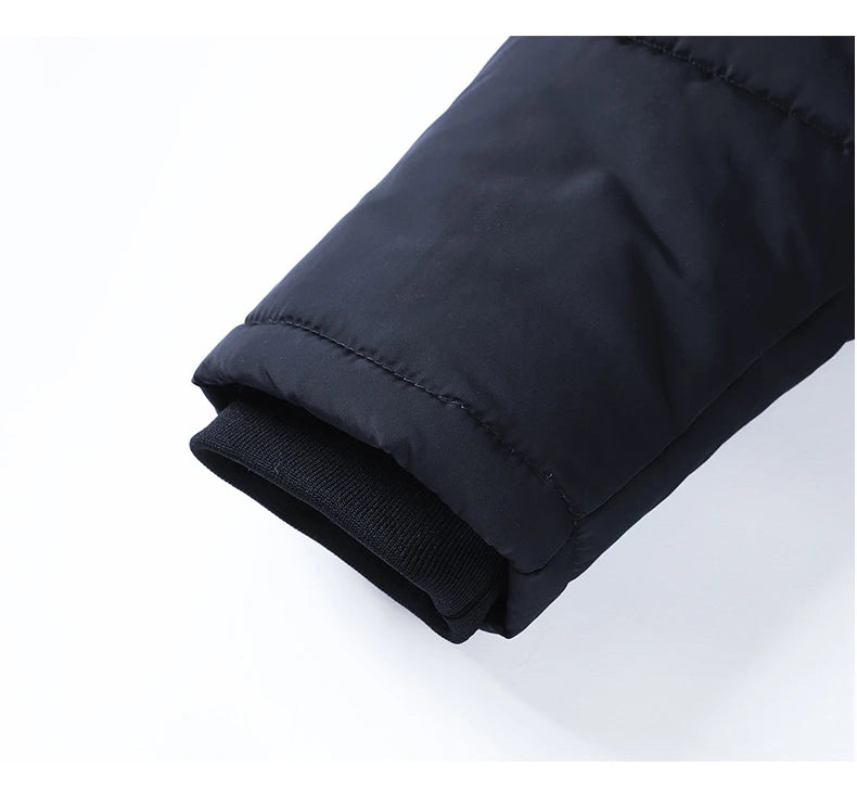 Men 2025 Winter New Windproof Fleece Warm Thick Jacket Parkas Coat Men Fashion Hooded Fur Collar Jacket Classic Casual Parka Men