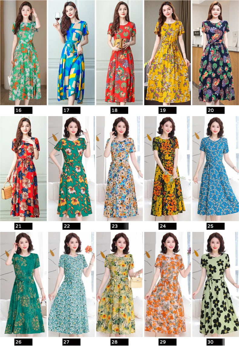 New Fashion Women Summer Dresses Hot Stylish O-Neck Print Floral Bohemian style Casual Loose sleeveless print Long Dress
