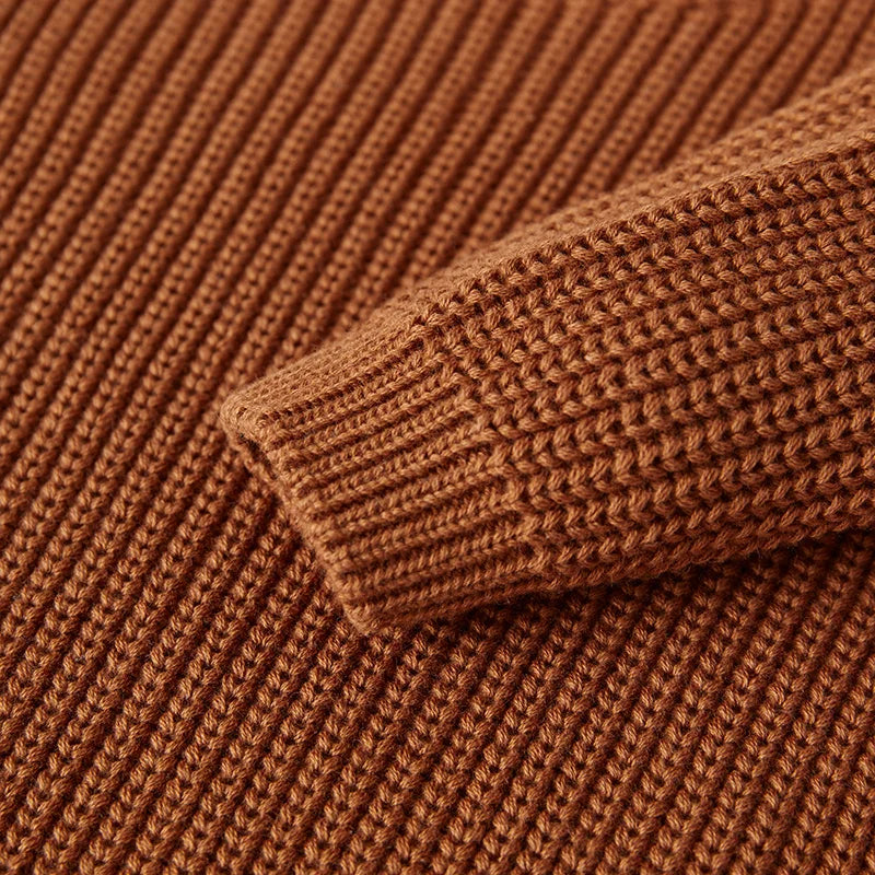 Suefunskry Newborn Baby Girl Boy Knitted Long Sleeve Autumn Winter Sweater Solid Loose Pullover Casual Tops Kids Clothes 3M-5Y