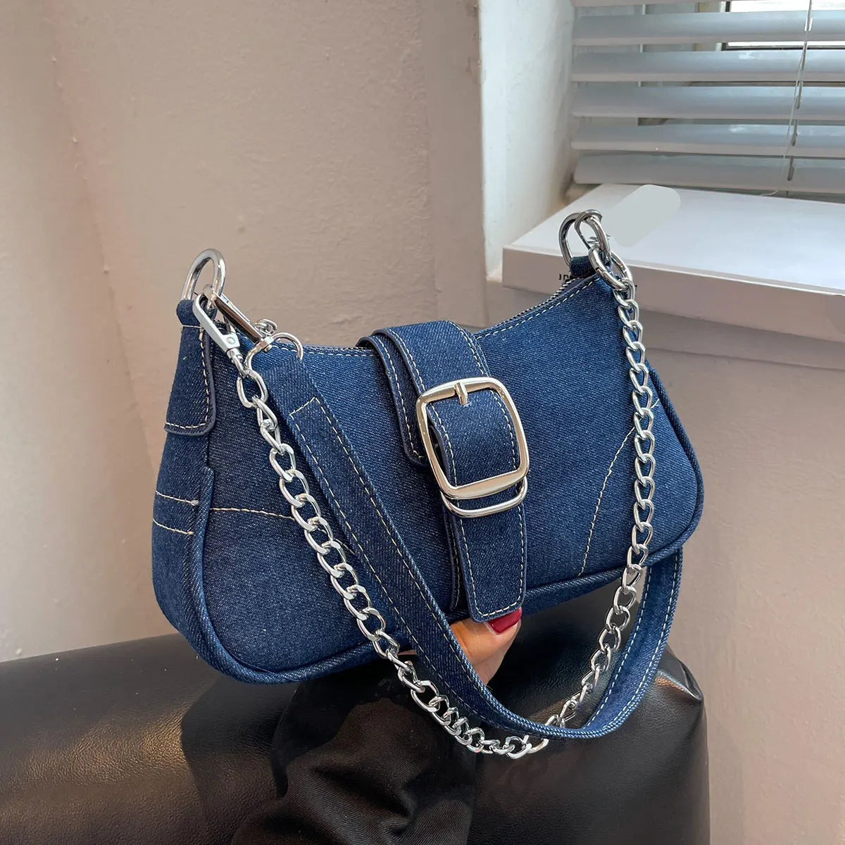 Small Design Jeans Bag Women's New Cross-Shoulder Bag Shoulder Canvas Bag
