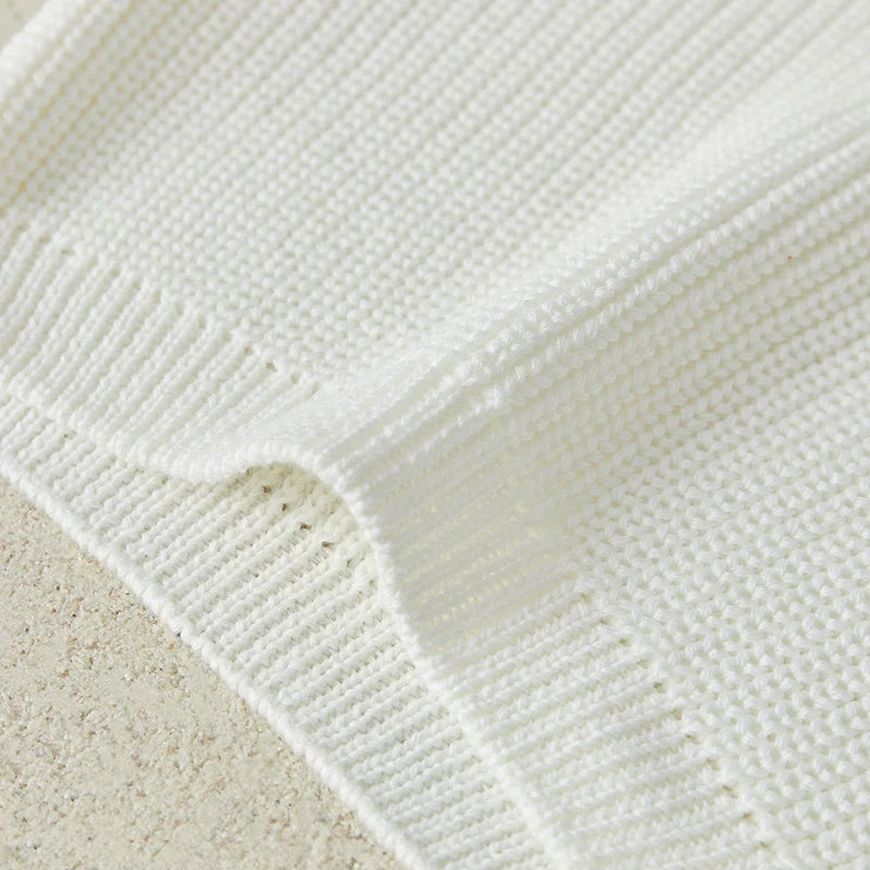 Suefunskry Newborn Baby Girl Boy Knitted Long Sleeve Autumn Winter Sweater Solid Loose Pullover Casual Tops Kids Clothes 3M-5Y