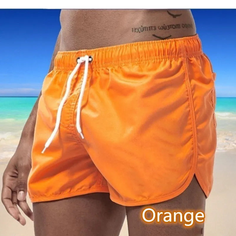 Shorts For Mens 2024 Summer Men's Swimwear Shorts Brand Beachwear Sexy Swim Trunks Men Swimsuits Low Waist Breathable Beach Wear