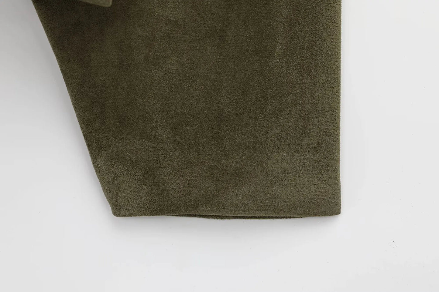 HH Women Brown Green Suede Jacket Loose Casual Bomber Coat Lapel Zipper Long Sleeve Jackets Vintage Lady Motorcycle Outwears