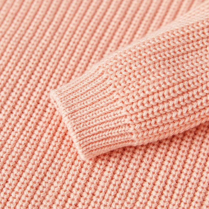 Suefunskry Newborn Baby Girl Boy Knitted Long Sleeve Autumn Winter Sweater Solid Loose Pullover Casual Tops Kids Clothes 3M-5Y