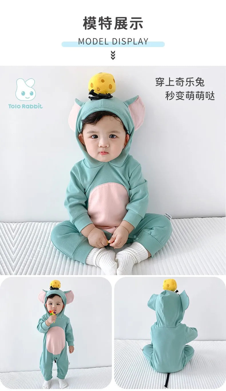 New Children's Little Mouse Costume Halloween Little Mouse Baby Costume Kindergarten Party Activity Fairy Tale Performance