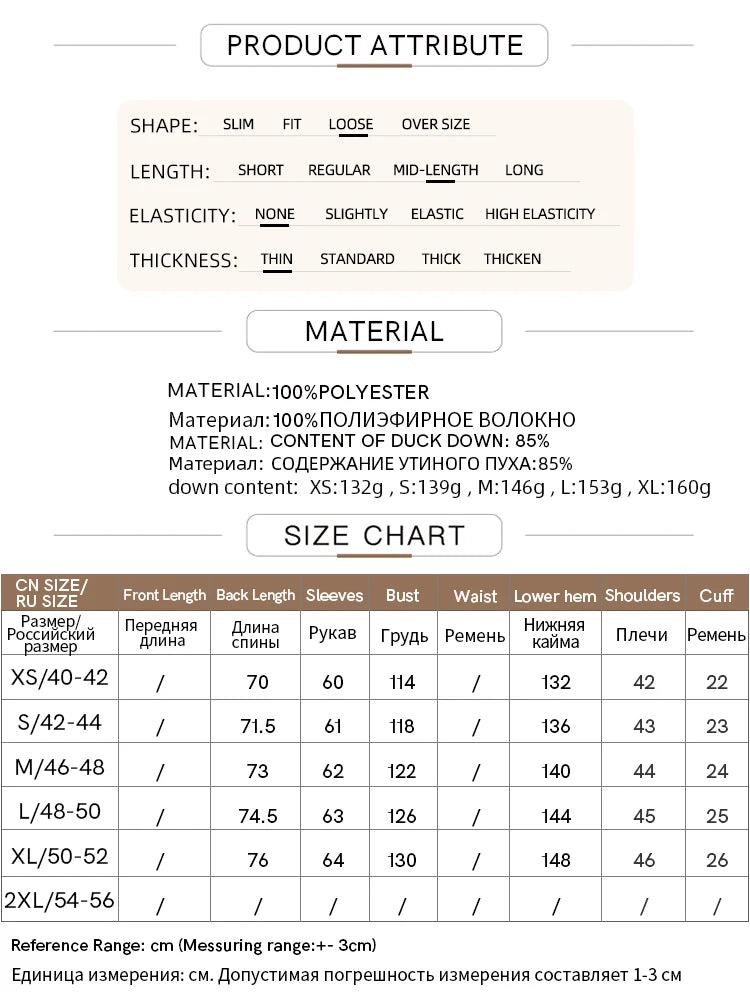 AMII Minimalist Duck Down Puffer Coat Women Winter 2025 Lightweight Stand Collar Lapel Warm Outerwear New Jackets 12344052