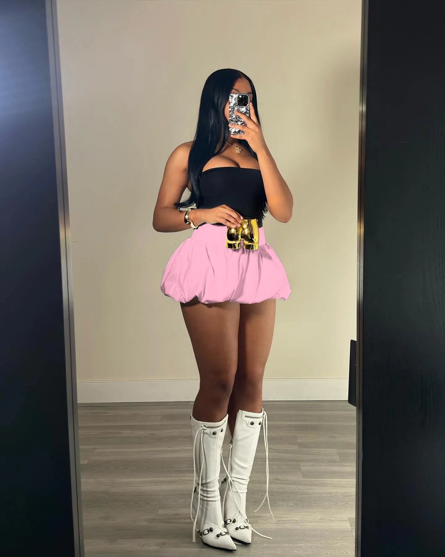 Women Leopard Print Bubble Mini Skirt High Waist Cute Puffy Hem Puffer A Line Short Skirts Y2K Going Out Night Club Party Skirts