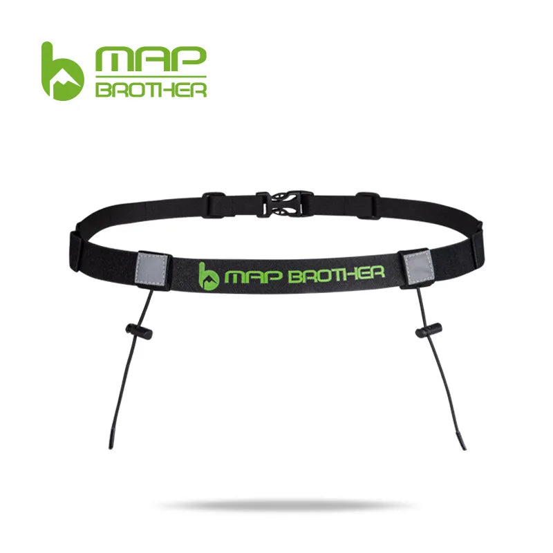 MAP BROTHER M3020 Unisex Triathlon Marathon Race Number Belt With Gel Holder Running Belt Cloth Belt Motor Running Outdoor Sport
