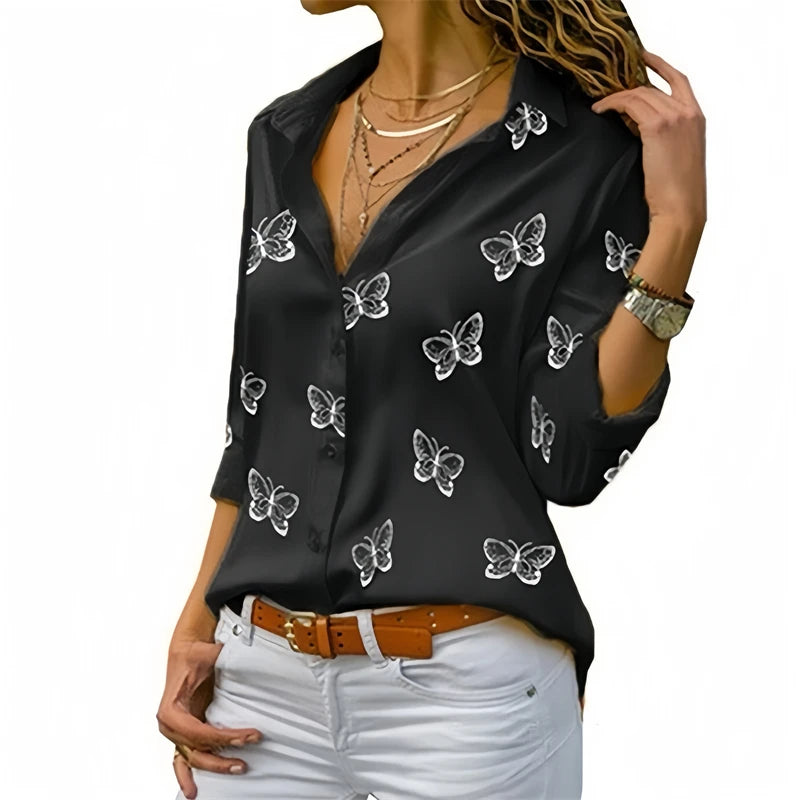 2024 new ladies shirt 9 color fashion women's Hawaiian shirt long -sleeved outdoor holiday beach clothing soft fabric