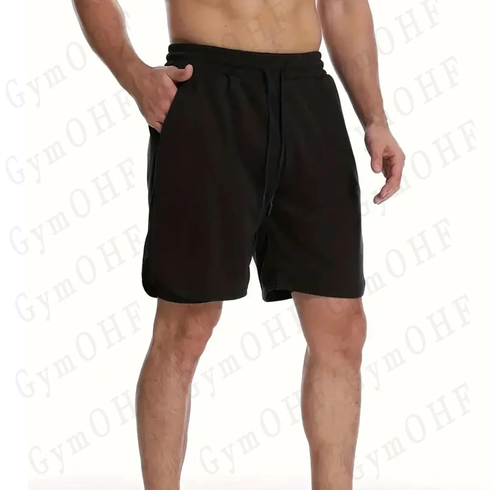 Anime Compression Shorts Men T Shirt Summer Sportswear Gym Jogging Training Workout Male Fitness Sport 2 In 1 Shorts Quick Dry