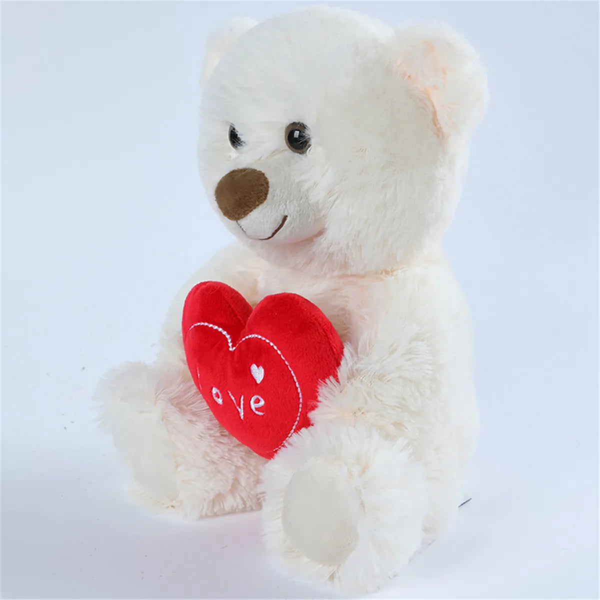 New 25cm Lovely Heart bear Fluffy Bear& Dog Stuffed Bear Soft Cute Animal Plush Toys For Lovers Birthday Gifts Valentine's Day